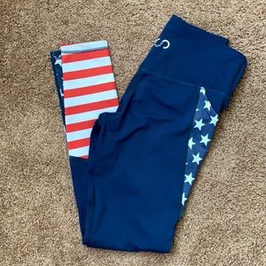 Curves and Combat Boot Stars and Stripes Leggings